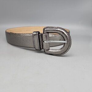 Vintage Nordstrom Belt Women's 32 Silver Genuine Lizard Taiwan